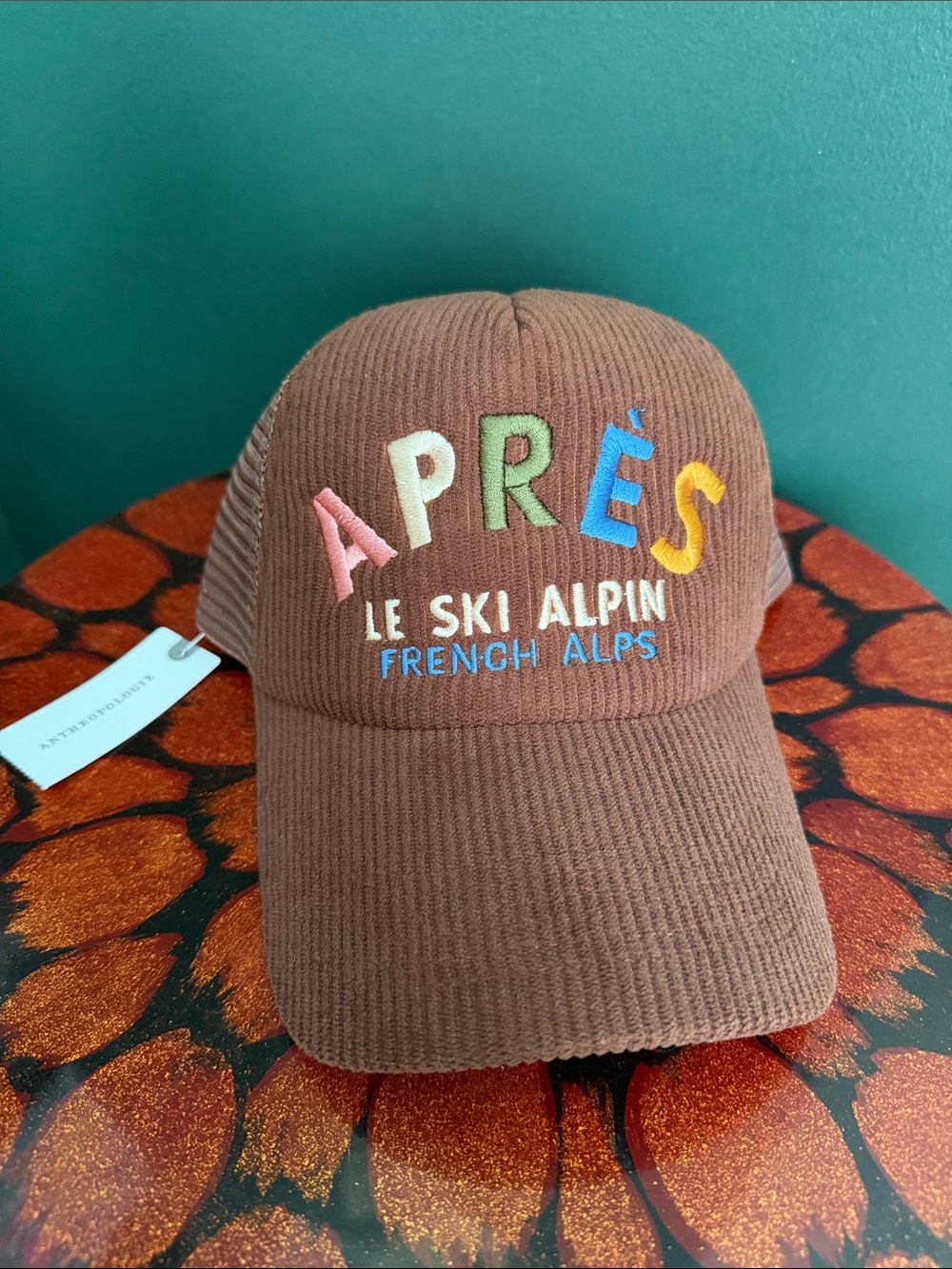 Anthropology Après Le Ski Alpin French Alps Corduroy Hat